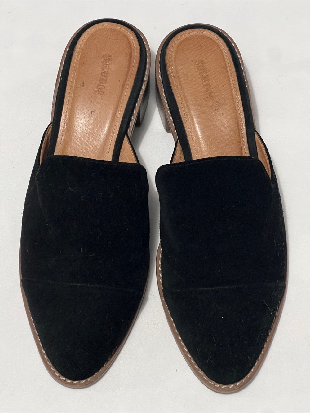 Soludos Black Suede Mules